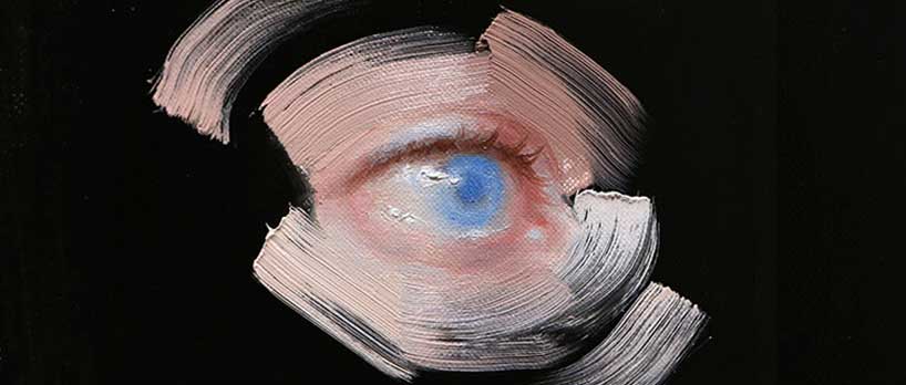 Het schilderen van een blauw oog